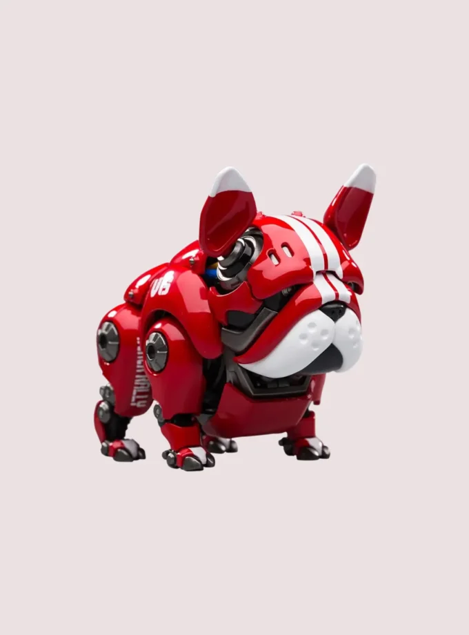 Mô hình chó bull robot màu đỏ
