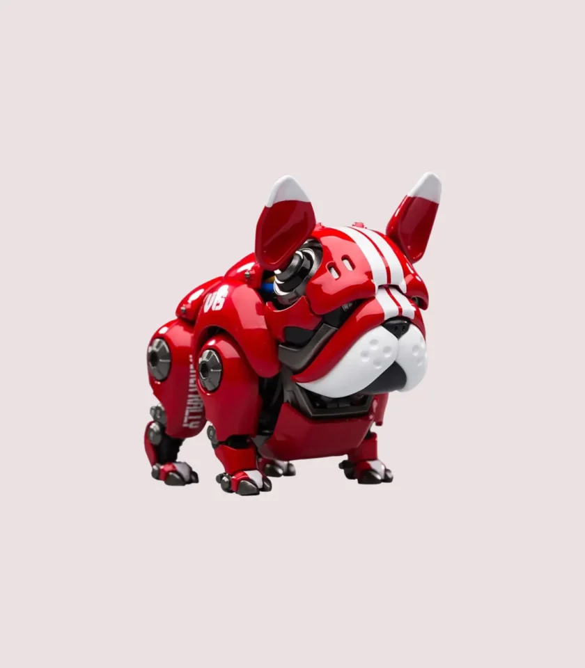 Mô hình chó bull robot màu đỏ