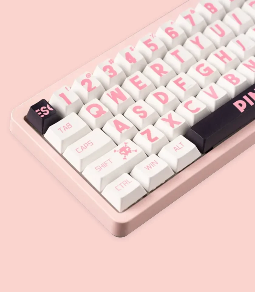 Keycap Cherry Black Pink PBT dye-sub 133 phím