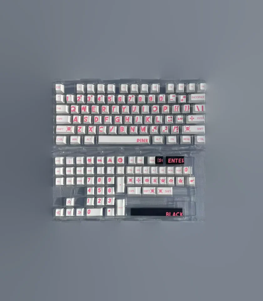 Keycap Cherry Black Pink PBT dye-sub 133 phím