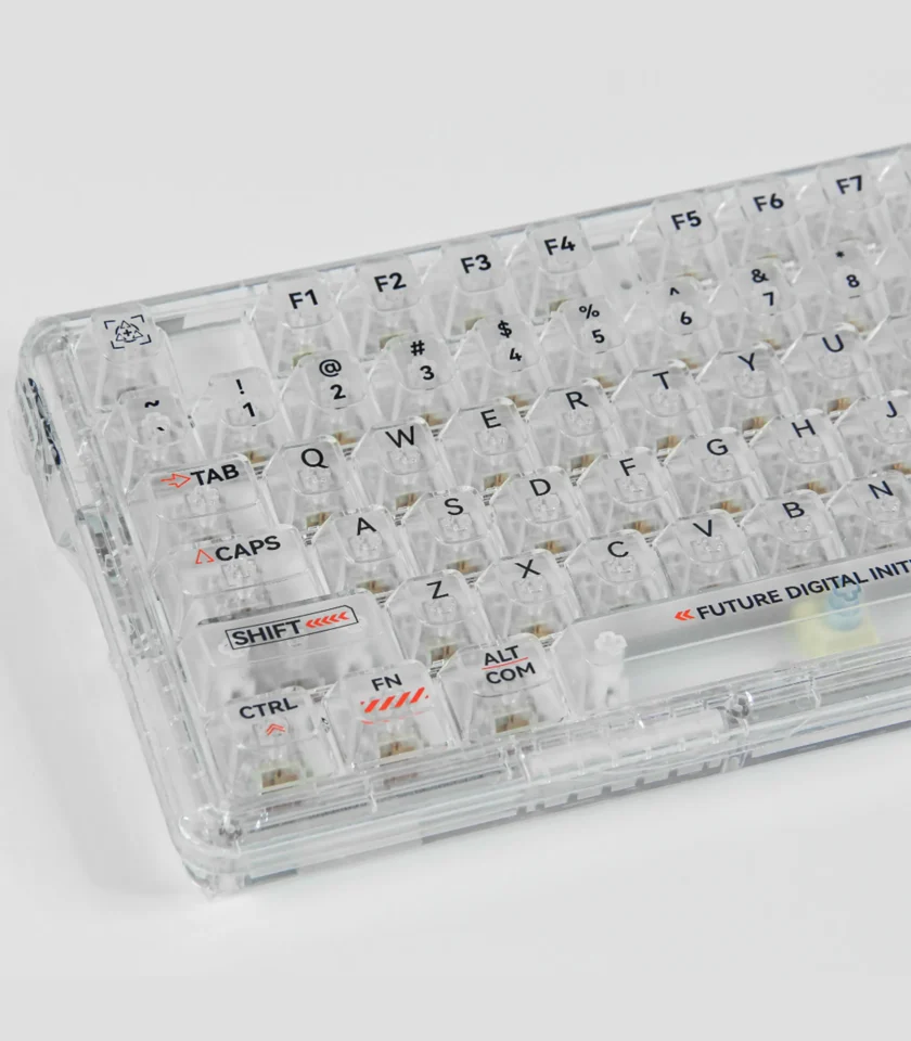 Keycap MDA trong suốt đen trắng xuyên LED 116 phím