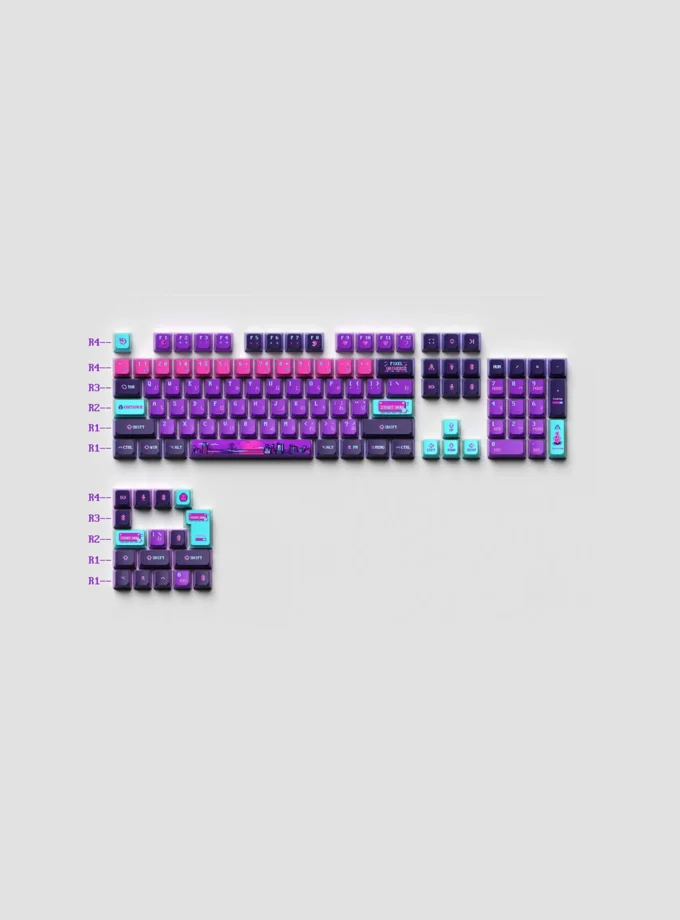 Keycap Pudding OEM Pixel Universe PBT Dye-sub chính hãng
